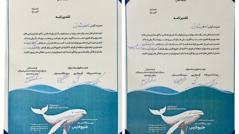 درخشش مجموعه آثار سینماگر قشمی در نخستین جشنواره منطقه‌ای فیلم خلیج فارس 