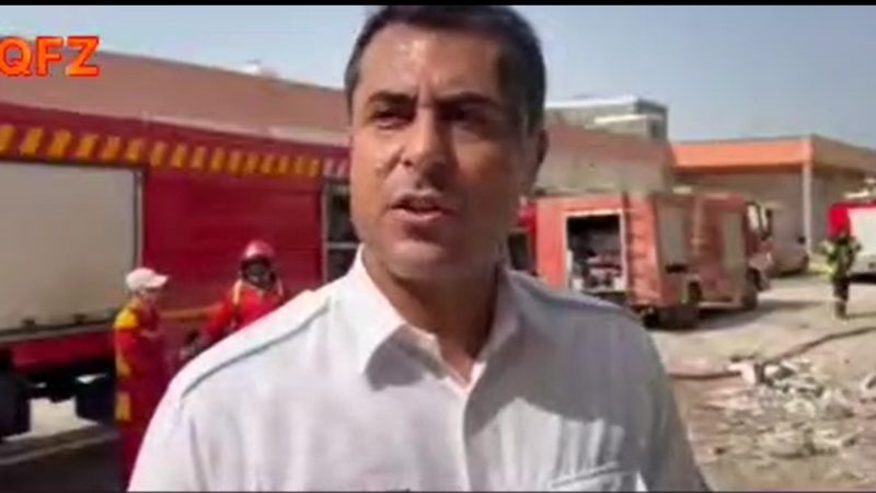 مهار حریق در مجتمع در حال ساخت پرشین‌گلف ۲ درگهان 