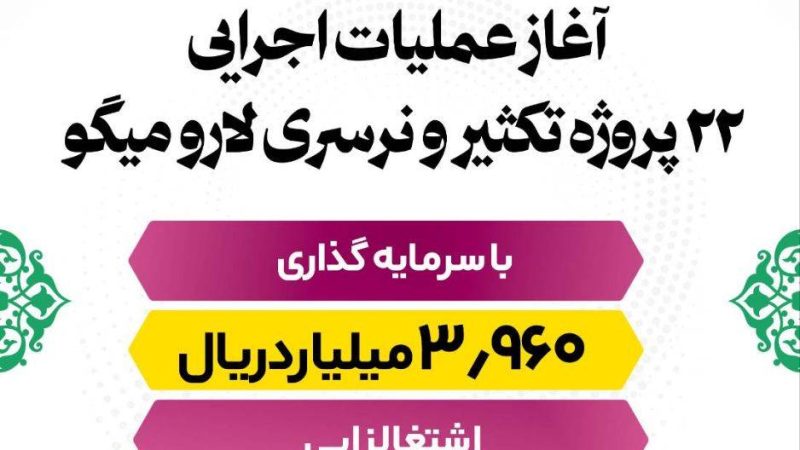 آغاز عملیات اجرایی ۲۲ پروژه تکثیر و نرسری لارو میگو