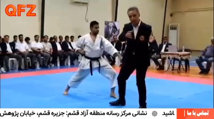 حضور داور جهانی کاراته در منطقه آزاد قشم 
