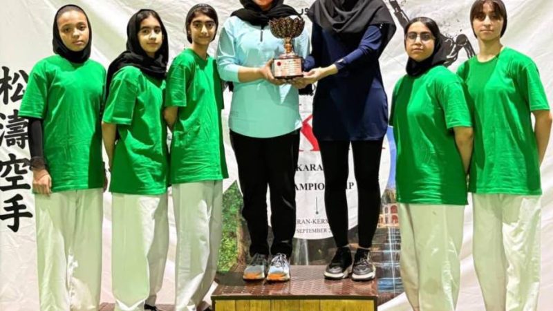 کسب عنوان سومی قهرمانی کشور تیم دختران JKA منطقه آزاد قشم
