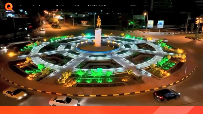 روشن شدن چهارمین میدان شهری قشم