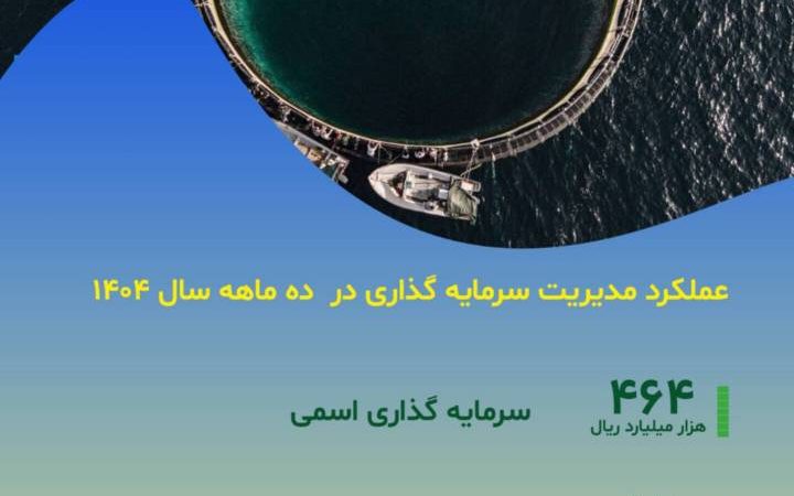 عملکرد مدیریت سرمایه گذاری در ده ماهه سال ۱۴۰۴