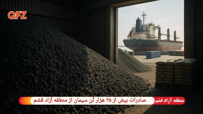 صادرات بیش از ۲۵ هزار تُن سیمان از منطقه آزاد قشم 